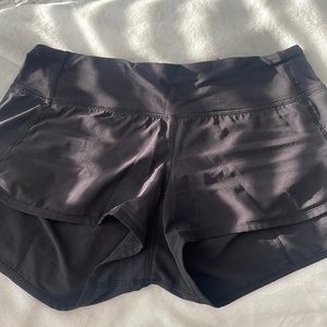 Black lululemon speed up shorts